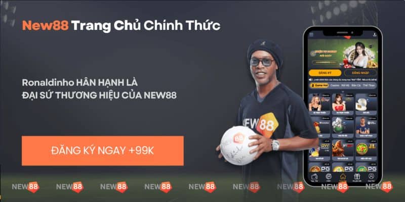 Thông tin về việc Ronaldinho là đại sứ của New88